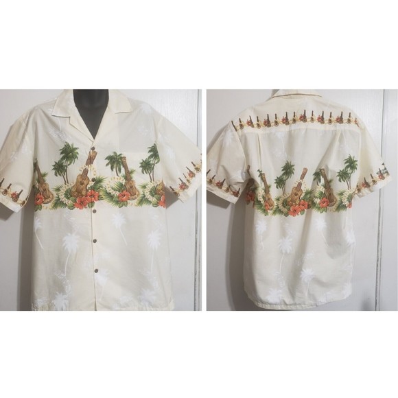 Large Pacific Legend Hawaiian Shirt Mens Ukule Personalized Embroidered NCCRC - Picture 1 of 12